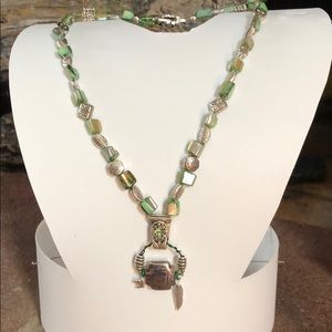 Mother of Pearl Necklace & Magnetic Charm Holder